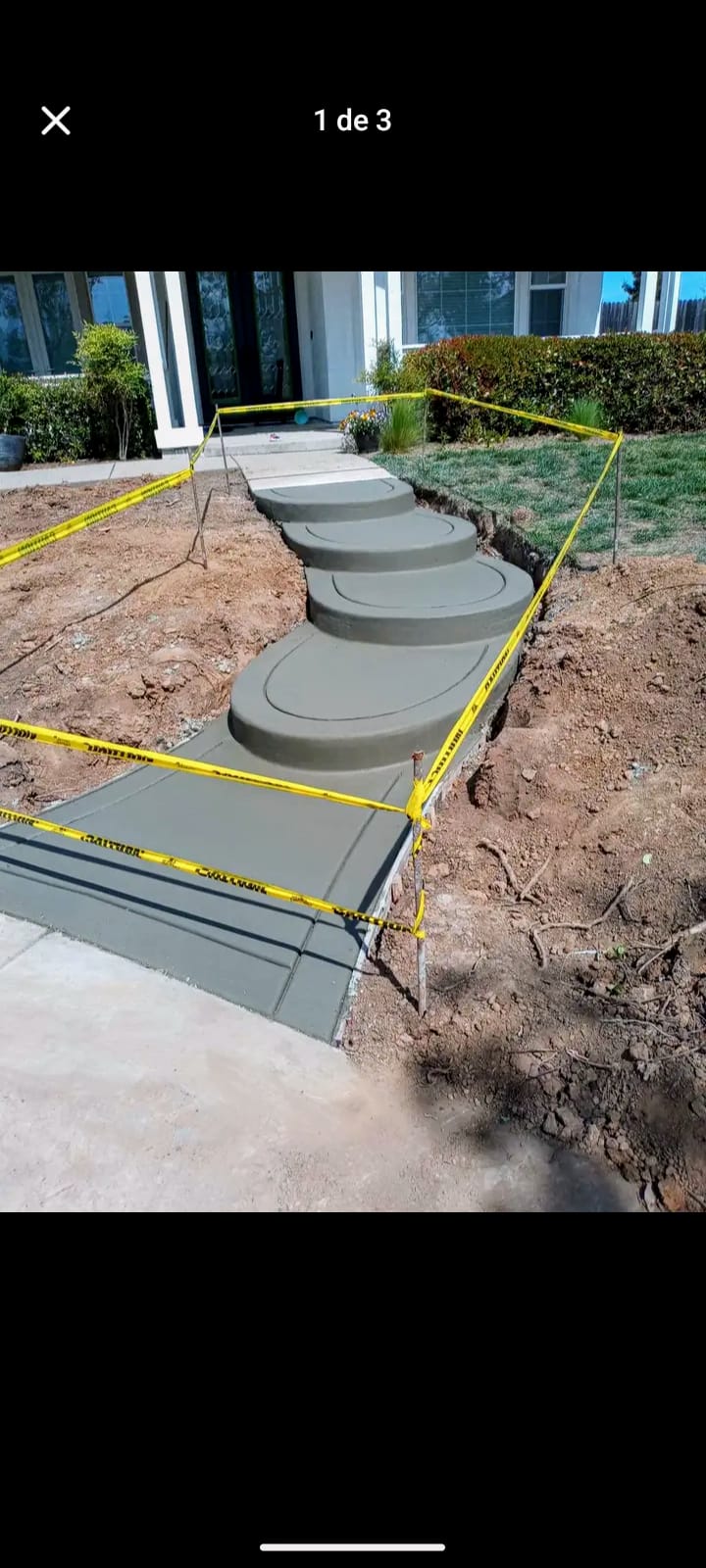 Concrete stairs installation